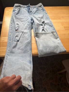Bonds Light Blue Distressed Boyfriend Jeans
